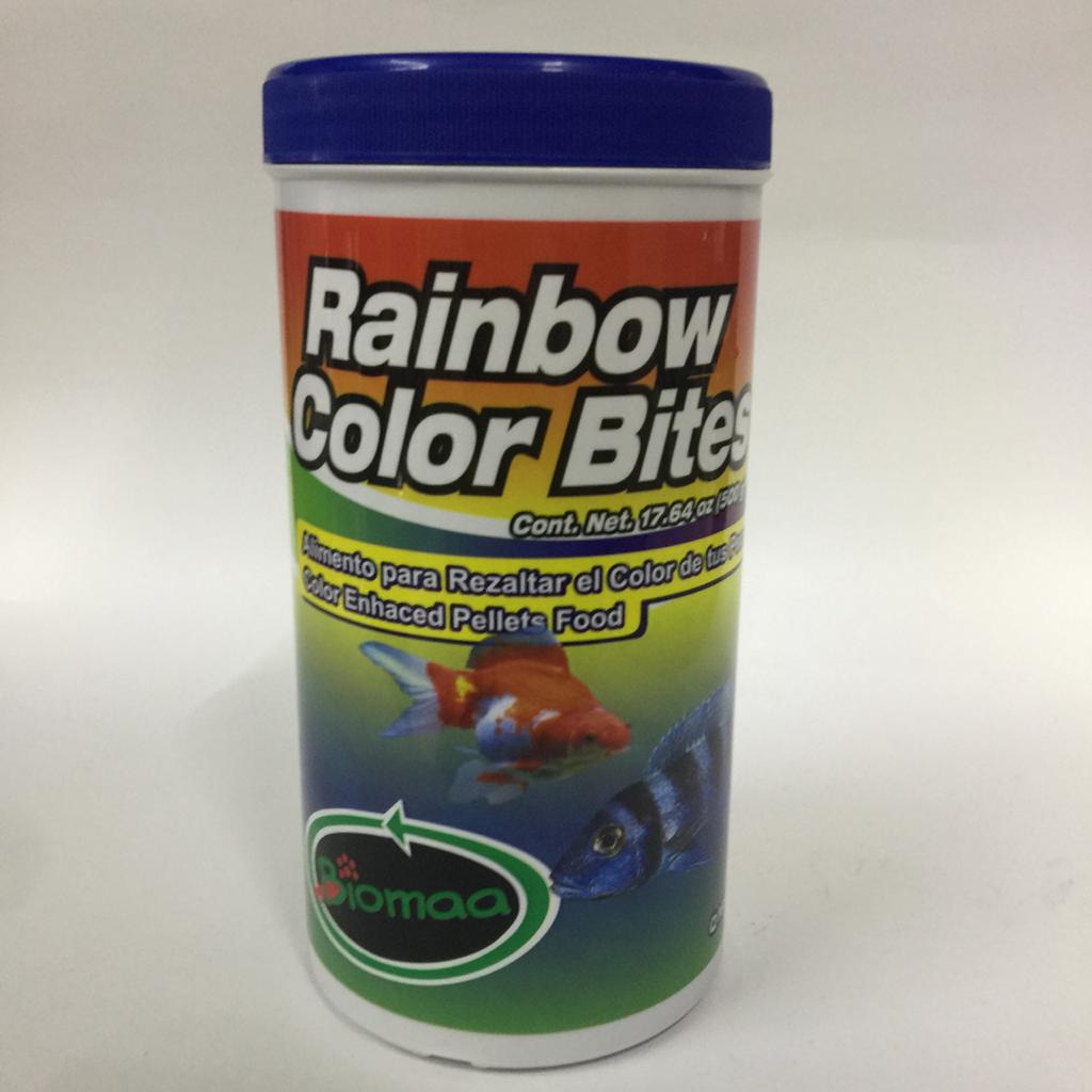 RAINBOW COLOR BITES 500 G (ALIMENTO PARA REZALTAR EL COLOR DE LOS PECES)